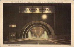 Tunnel Through Tuscarora Mountain of the Pennsylvania Turnpike Postcard