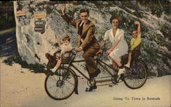 Going to Town in Bermuda Postcard