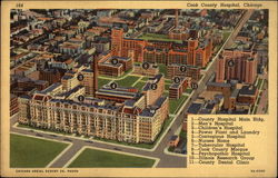 Cook County Hospital Chicago, IL Postcard Postcard