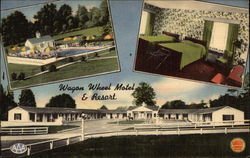 Wagon Wheel Motel & Resort Alexandria, VA Postcard 