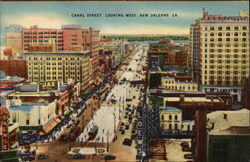 Aerial View, Canal Street, looking West Postcard