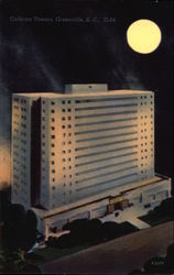 Calhoun Towers Greenville, SC Postcard 