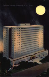 Calhoun Towers Greenville, SC Postcard Postcard