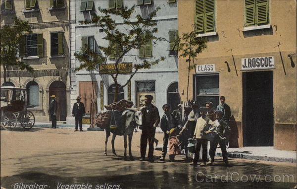 Vegetable sellers Gibraltar Spain