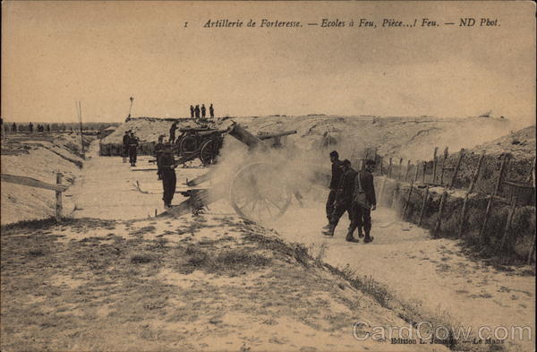Artillerie de Forteresse - Ecoles à Feu, Pièces...! Feu France