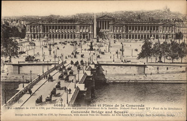 Pont et Place de la Concorde Paris France