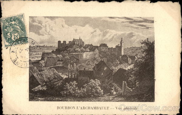 View of Town Bourbon-l'Archambault France