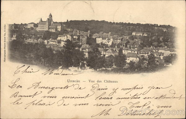View of Chateau and Town Uzerche France
