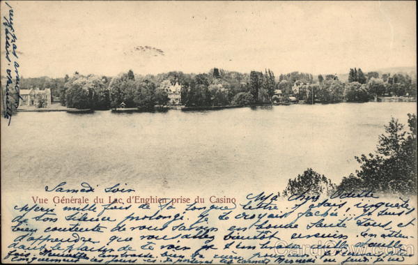 Vue Générale du Lac, d'Enghien prise du Casino France
