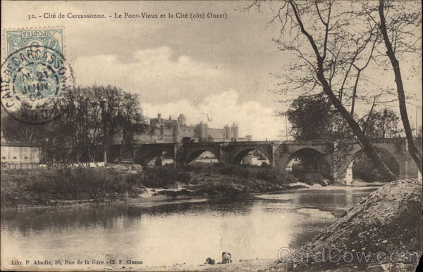 View of the City and Bridge Carcassonne France