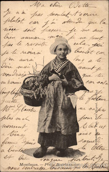 Girl in Bourbonnaise Costume Montlucon France
