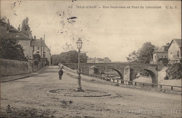 Rue Saint-Jean et Pont du Cabouillet Isle-Adam France
