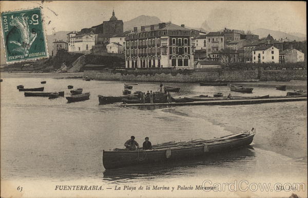 La Playa de la Marina y Palacio Miramar Fuenterrabia Spain