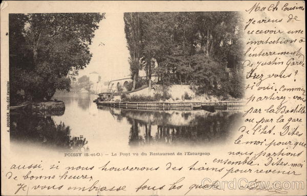 Le Pont vu du Restaurant de l'Esturgeon Poissy France
