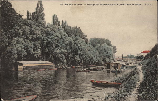 Boat Houses on the Seine Poissy France