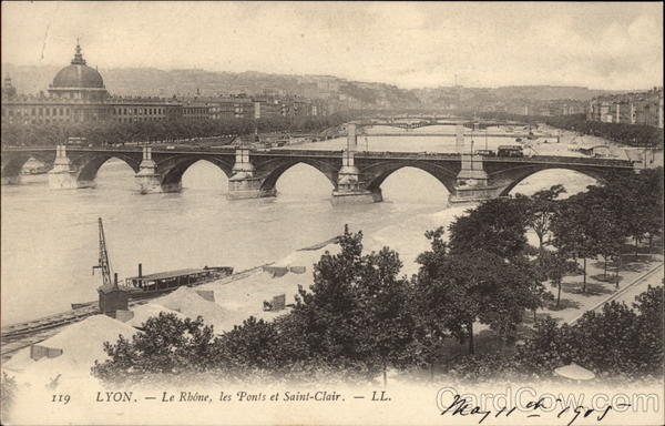 Le Rhône, les Ponts et Saint-Clair Lyon France