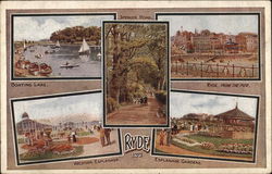 Various Views of Town - Isle of Wight Ryde, England Postcard Postcard