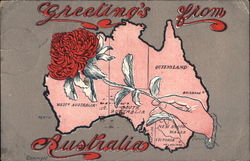 Map of Australia Postcard