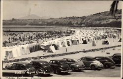 Bathers at Agua Dulce Beach Lima, Peru Postcard Postcard