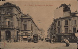 Le Théâtre et la Rue Chanzy Postcard