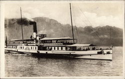Steamship on Lake Geneva Postcard