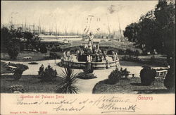 Garden of the Palazzo Doria Genoa, Italy Postcard Postcard