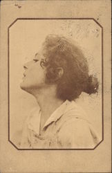 Profile of Young Woman Postcard