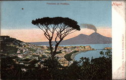 View of Posillipo and Mount Vesuvius Postcard
