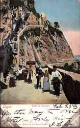 Salita di Anacapri, Capri, Italy Postcard