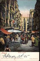 Napoli: Strada di Porto Postcard