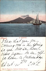 Bay of Naples With View of Mount Vesuvius Postcard