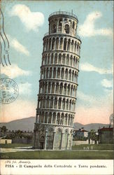 Il Campanile della Cattedrale o Torre Pendente, Pisa Postcard