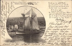 Goelette Islandaise Schooner Sailboats Postcard Postcard
