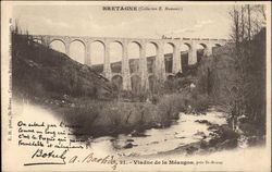 Viaduc de la Meaugon St-Brieuc, France Postcard Postcard