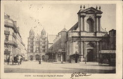 La Bourse et l'Eglise St-Michel Postcard