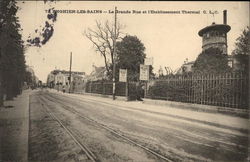 La Grande Rue et l"Etablissement Thermal Enghien-les-Bains, France Postcard Postcard