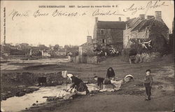 Washerwomen Guildo, France Postcard Postcard