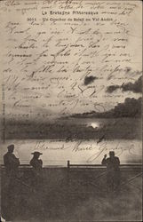 Un Coucher de Soleil au Val André Postcard