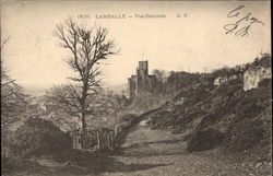 View of Town and Church Postcard