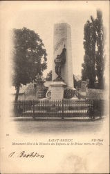 Monument élévé à la Mémoire des Enfants de St-Brieuc morts en 1870 Postcard