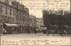 Rue et Place de l'Eglise Postcard