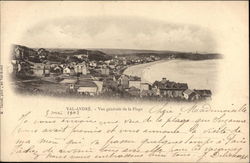 View of Beach and Town Postcard