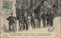Border between France and Italy - Ponte S. Luigi Ventimiglia, Italy Postcard Postcard