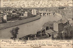 Panorama della Città dal Monte Aventino con Vista del Ponte Palatino Postcard