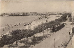 Bird's Eye View of Beach Postcard
