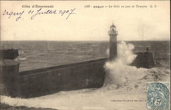 Le Mole Un Jour de Tempete Postcard