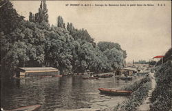 Boat Houses on the Seine Postcard