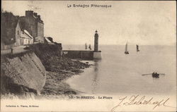 Le Phare - Lighthouse St-Brieuc, France Postcard Postcard