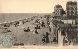 Beach and Beach Huts Postcard