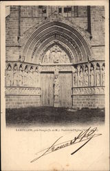 Portail de l'Eglise Rampillon, France Postcard Postcard